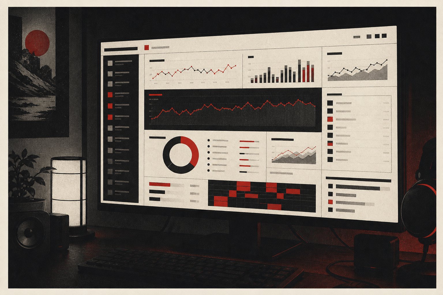 Dashboard Twitch avec statistiques d abonnes et graphiques d audience en direct