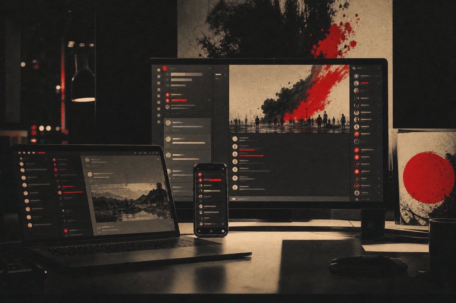 Serveur Discord et communaute en ligne sur ecran d ordinateur et smartphone