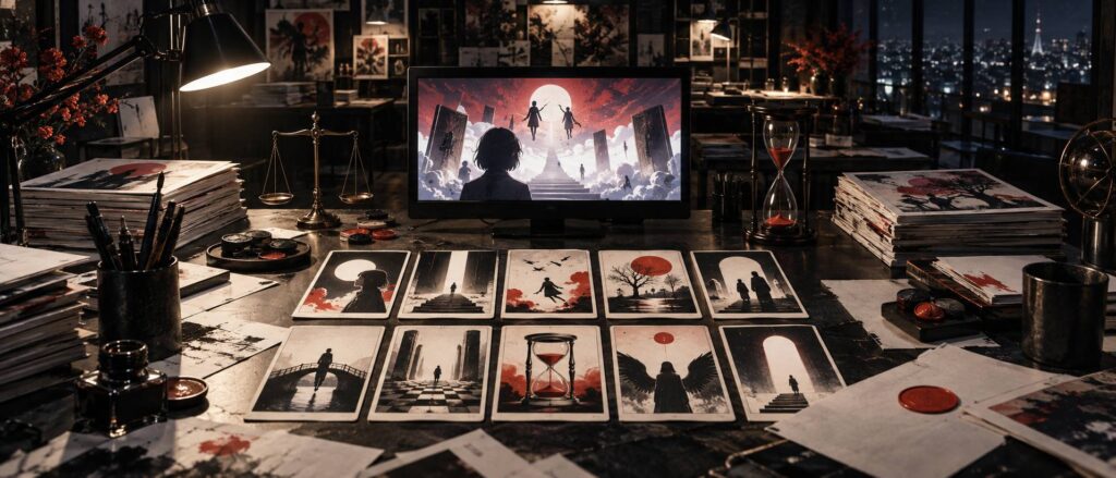 Illustration éditoriale du sujet : Que regarder après Death Parade : 10 séries à voir