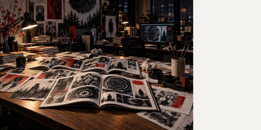 Illustration éditoriale du sujet : Que regarder après Junji Ito Collection : 12 animés à voir