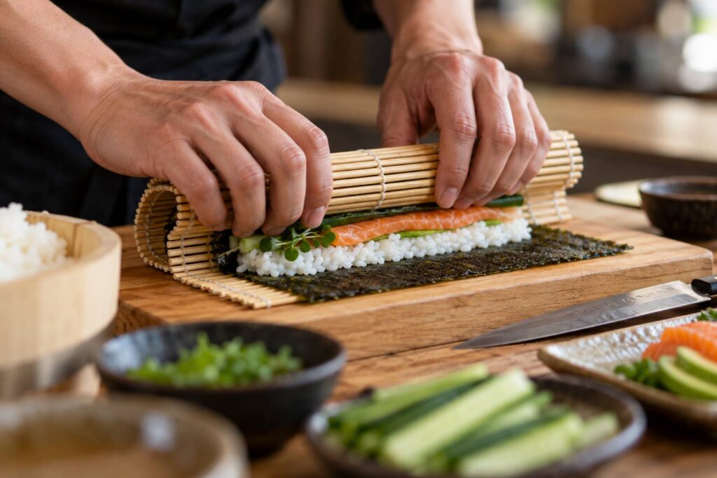 Illustration de détail sur le sujet : Les sushis dans les mangas et les animés : des scènes de comptoir aux séries